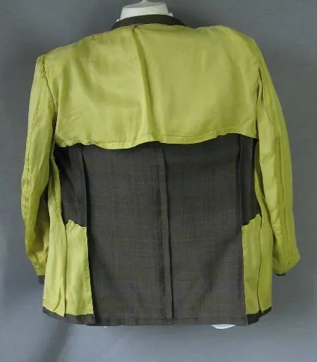 60s Vintage Sharkskin Plaid Suit Jacket Coat Mr Cool 44 Medium VFG ClipperCraft