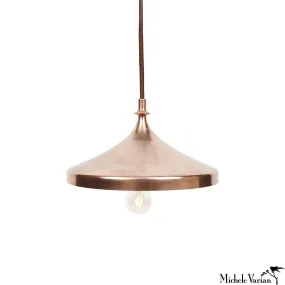 Copper Finial Disk Pendant Light