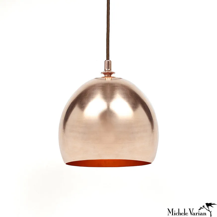 Copper Finial Dome Pendant Light