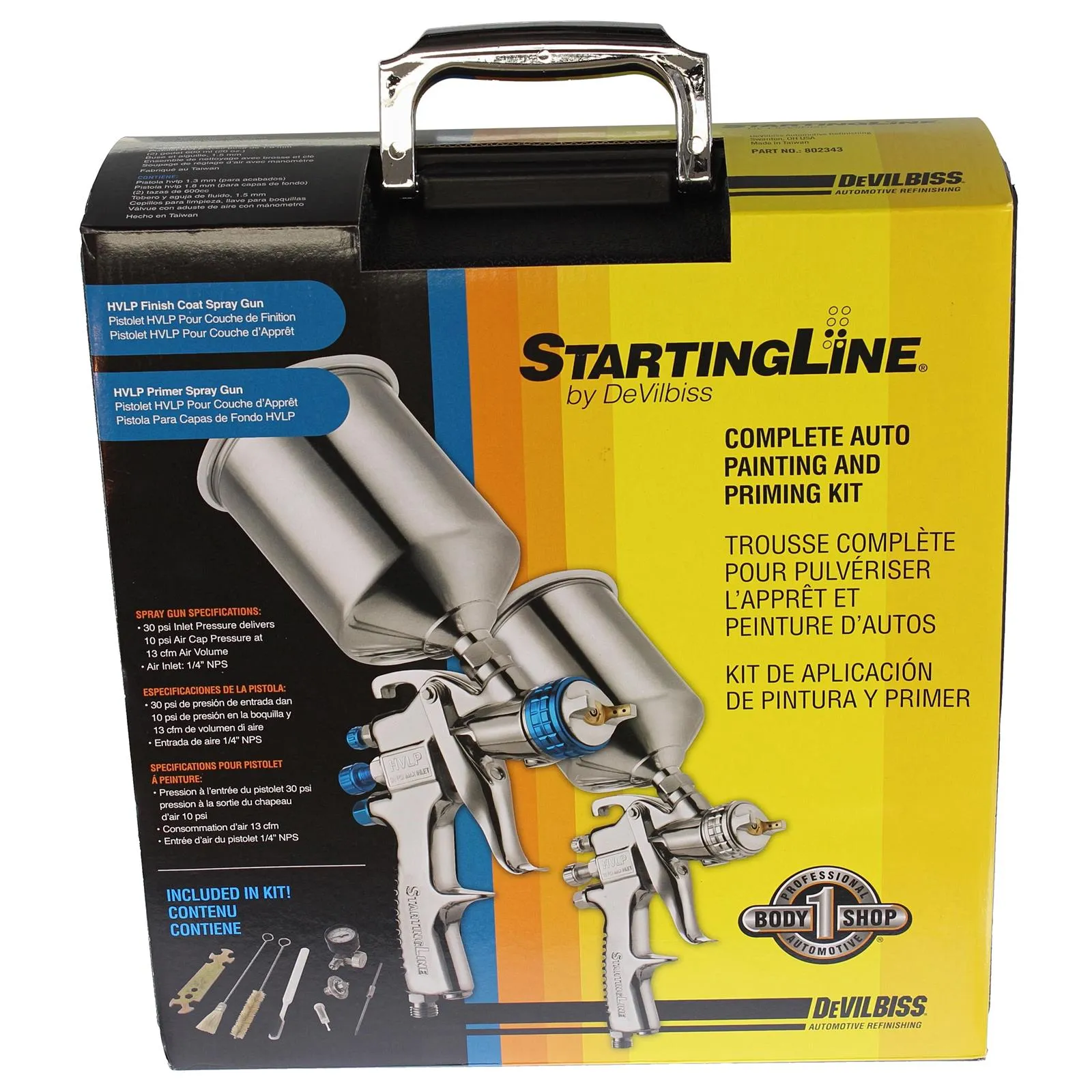 Devilbiss Startling Line HVLP Gravity Spray Gun Set