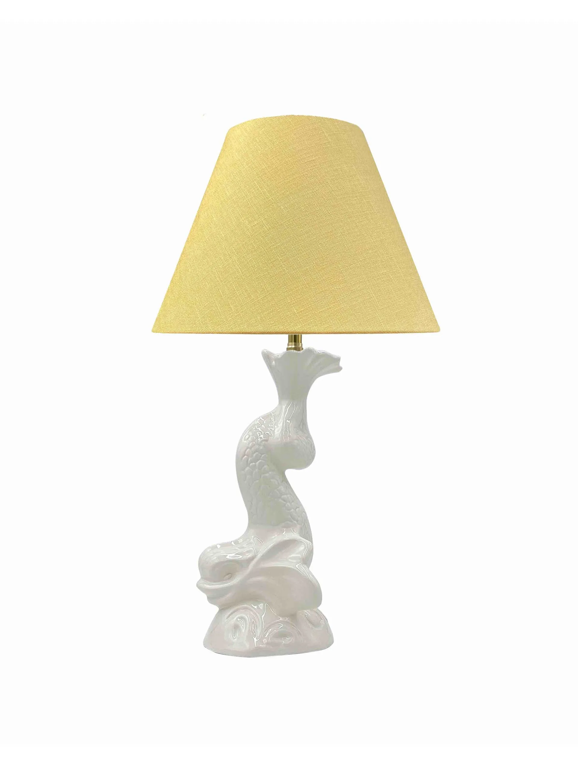 Dolphin lamp in cream, small