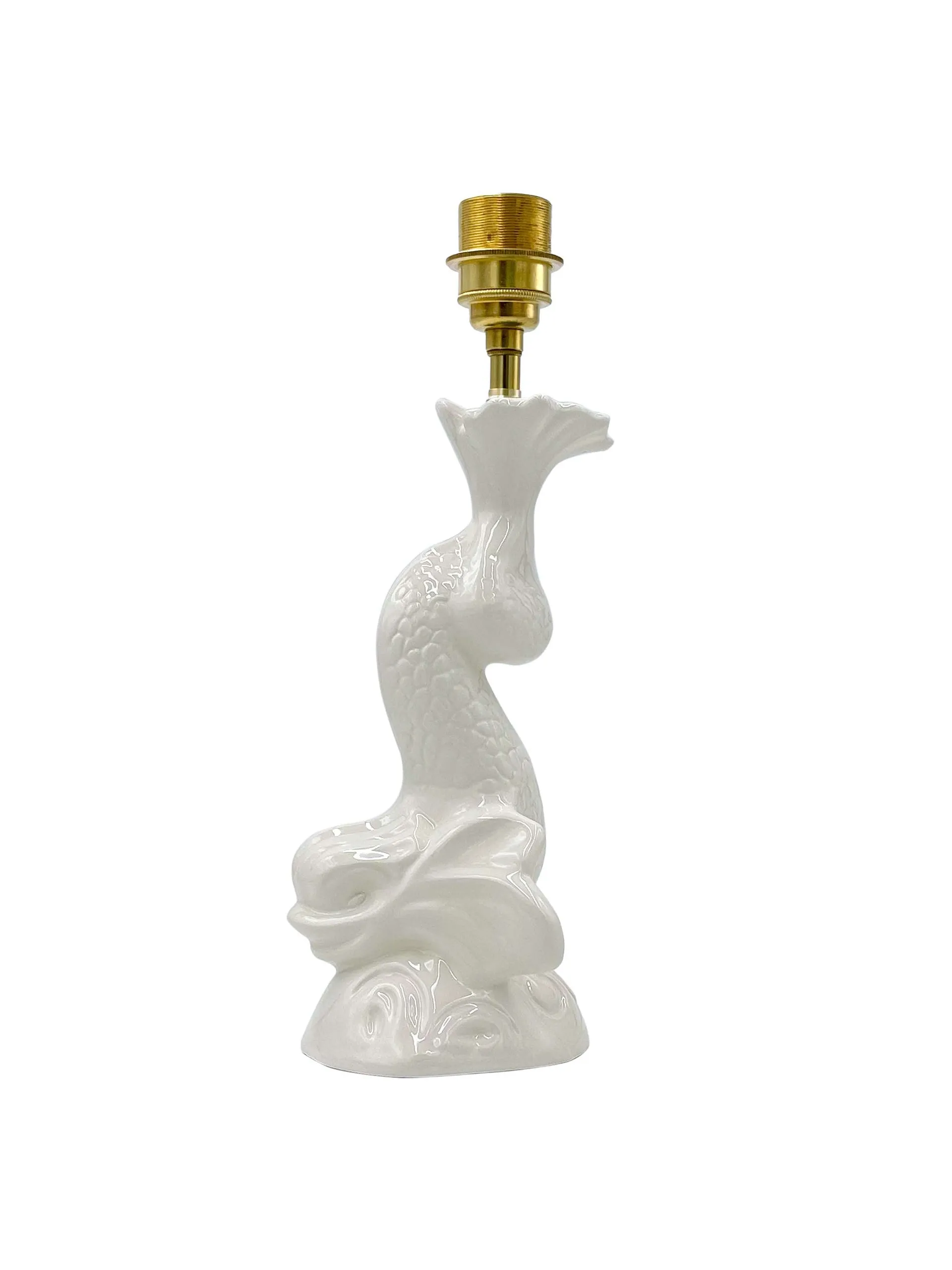 Dolphin lamp in cream, small