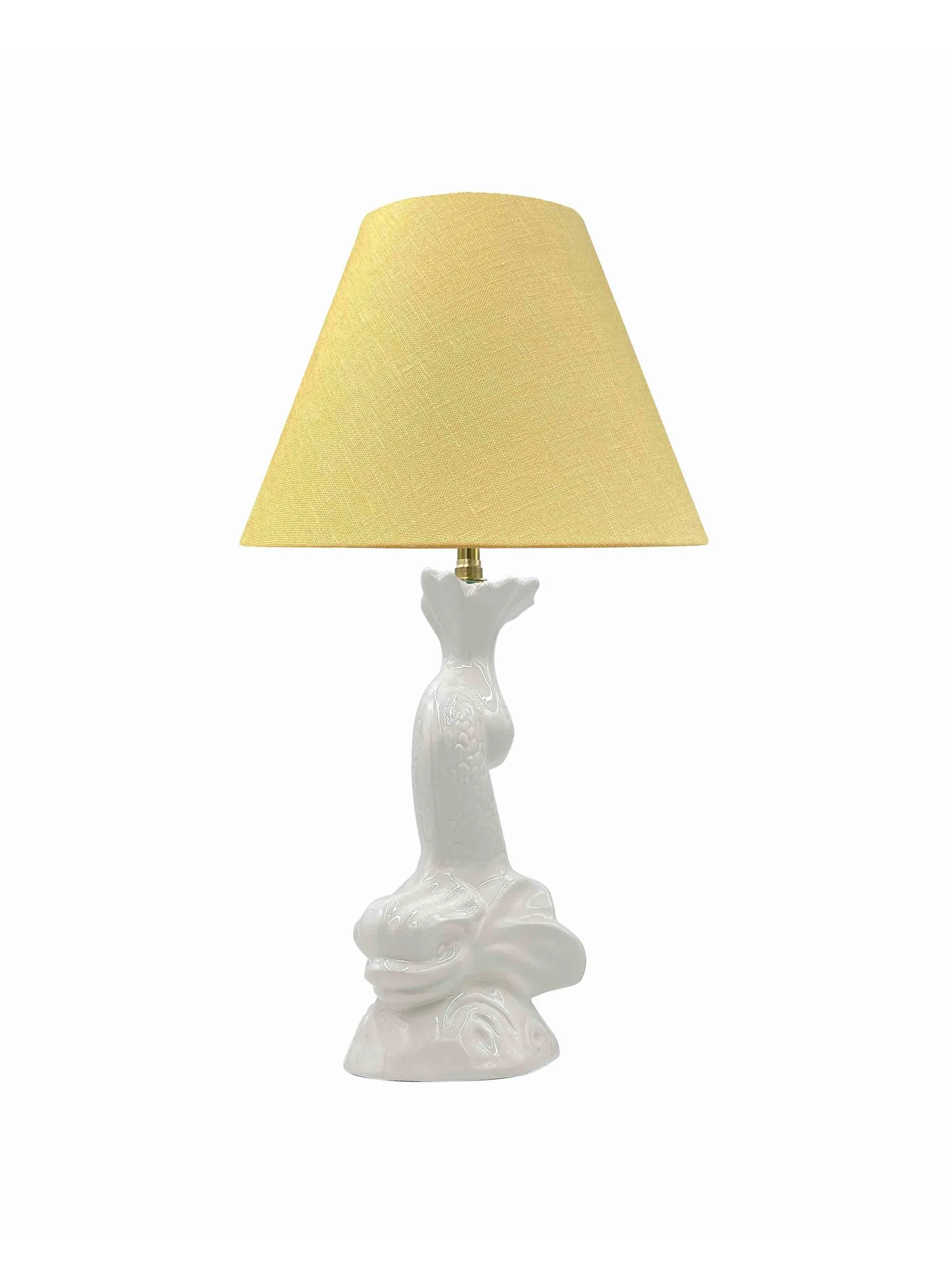 Dolphin lamp in cream, small