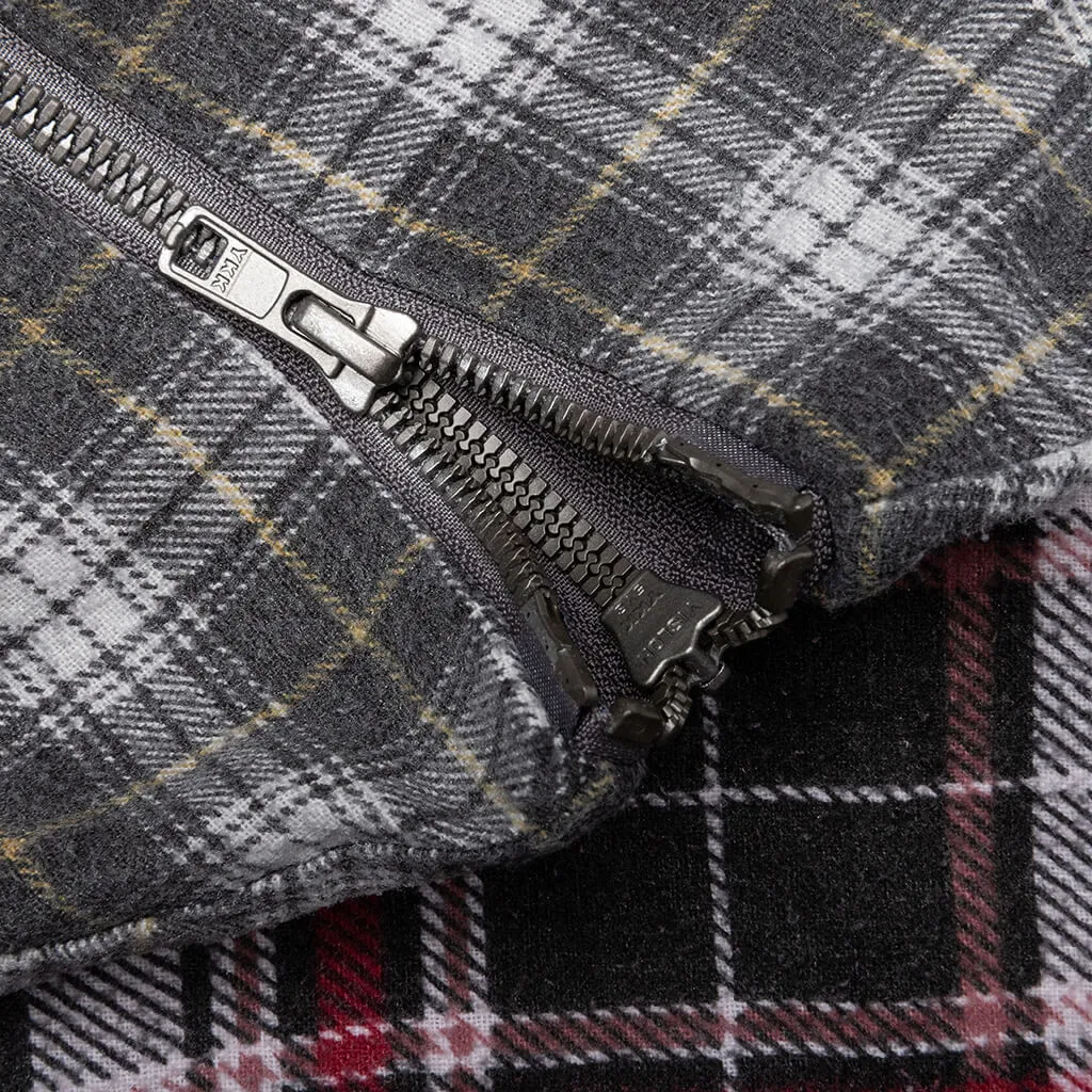 Flannel Shirt 7 Cuts Zipped Wide Reflection Shirt - Assorted