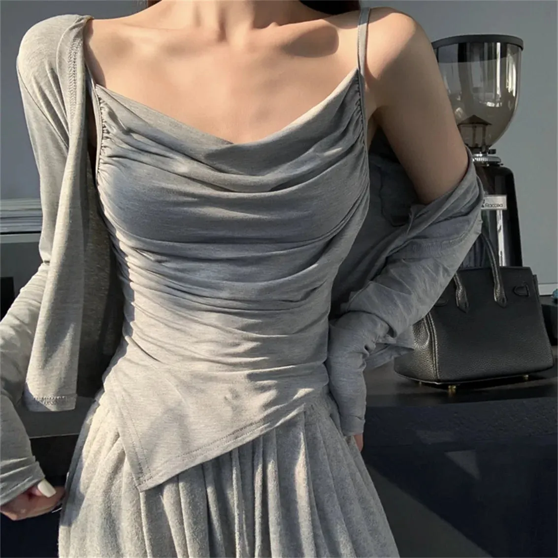 Girlary Summer Slim New Sunscreen Coats Women Hot Girls Tank Tops 2024 Solid Daily New Office Lady Casual High Street Mujer