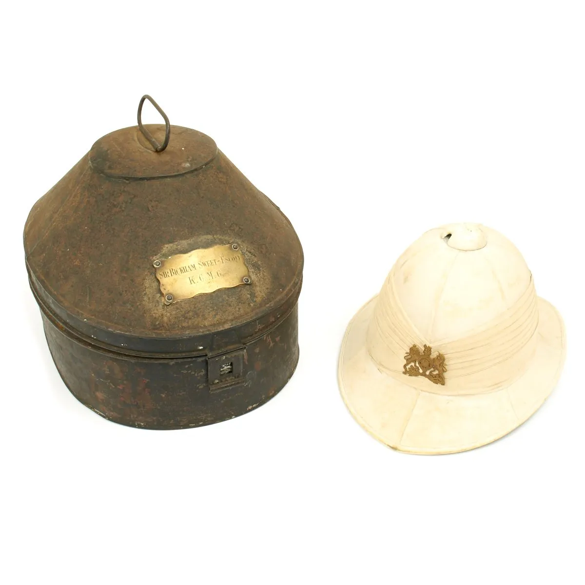 Original British Wolseley Pattern Helmet of Sir Ernest Bickham Sweet-Escott KCMG