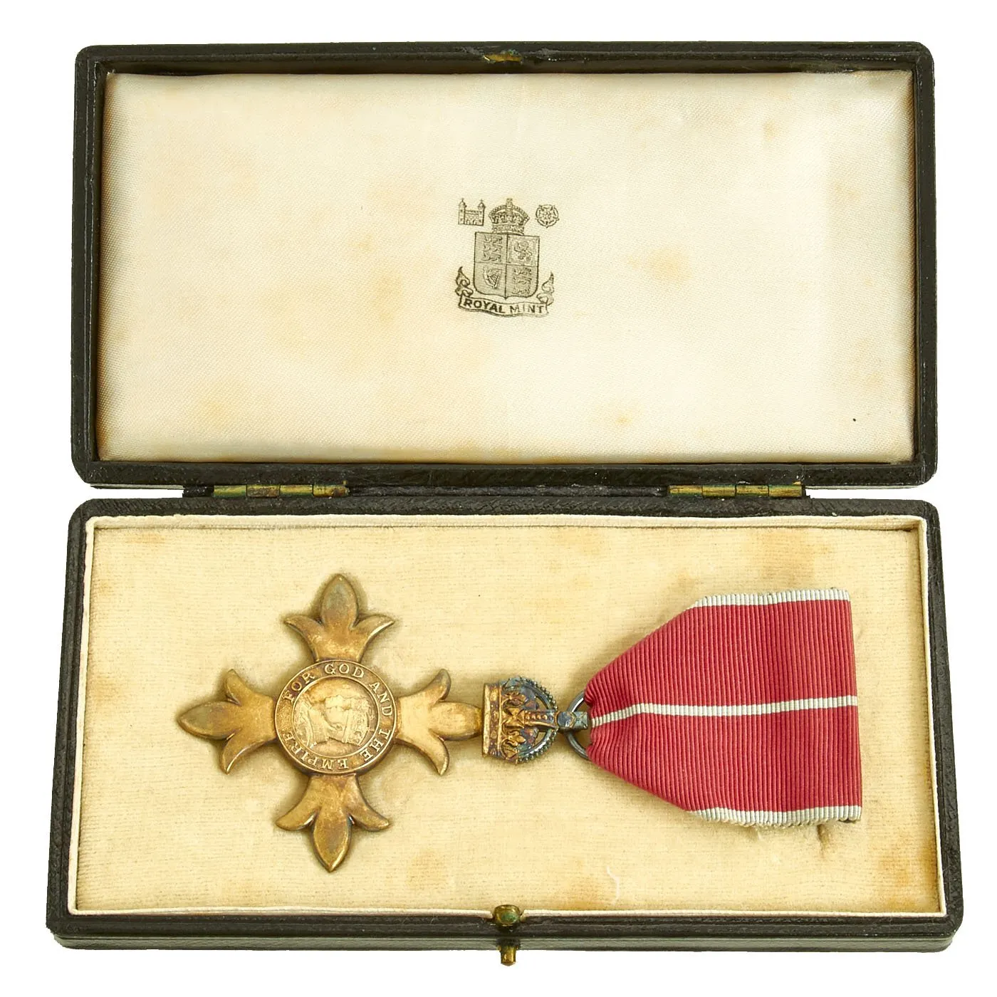 Original British WWII Cased Order of the British Empire 4th Class Military Medal - O.B.E. (MILY)