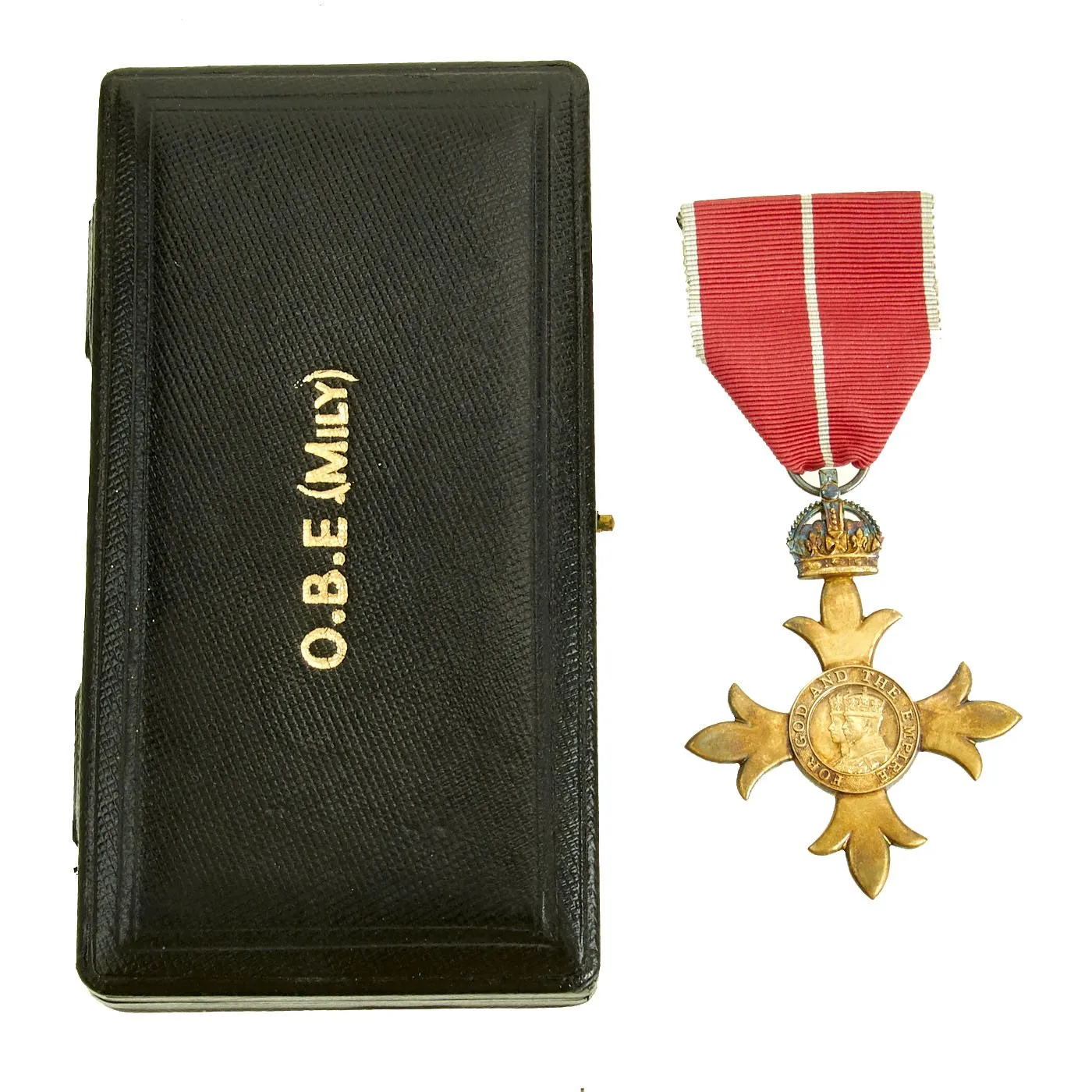 Original British WWII Cased Order of the British Empire 4th Class Military Medal - O.B.E. (MILY)
