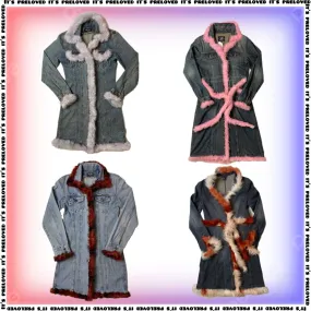 Penny Lane Style Upcyled Denim Coats (SS-873)