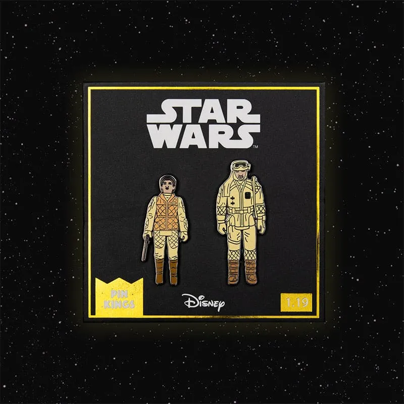 Pin Kings Star Wars Enamel Pin Badge Set 1.19 – Leia (Hoth Outfit) and Rebel Commander