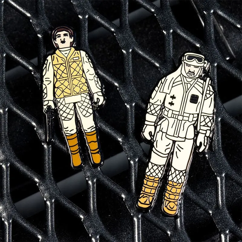 Pin Kings Star Wars Enamel Pin Badge Set 1.19 – Leia (Hoth Outfit) and Rebel Commander
