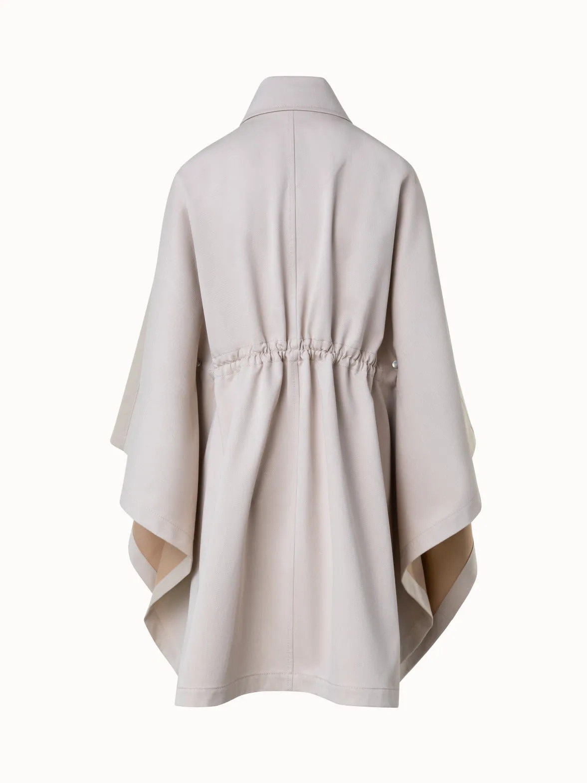 Wasserabweisender Cape-Mantel aus Baumwolle