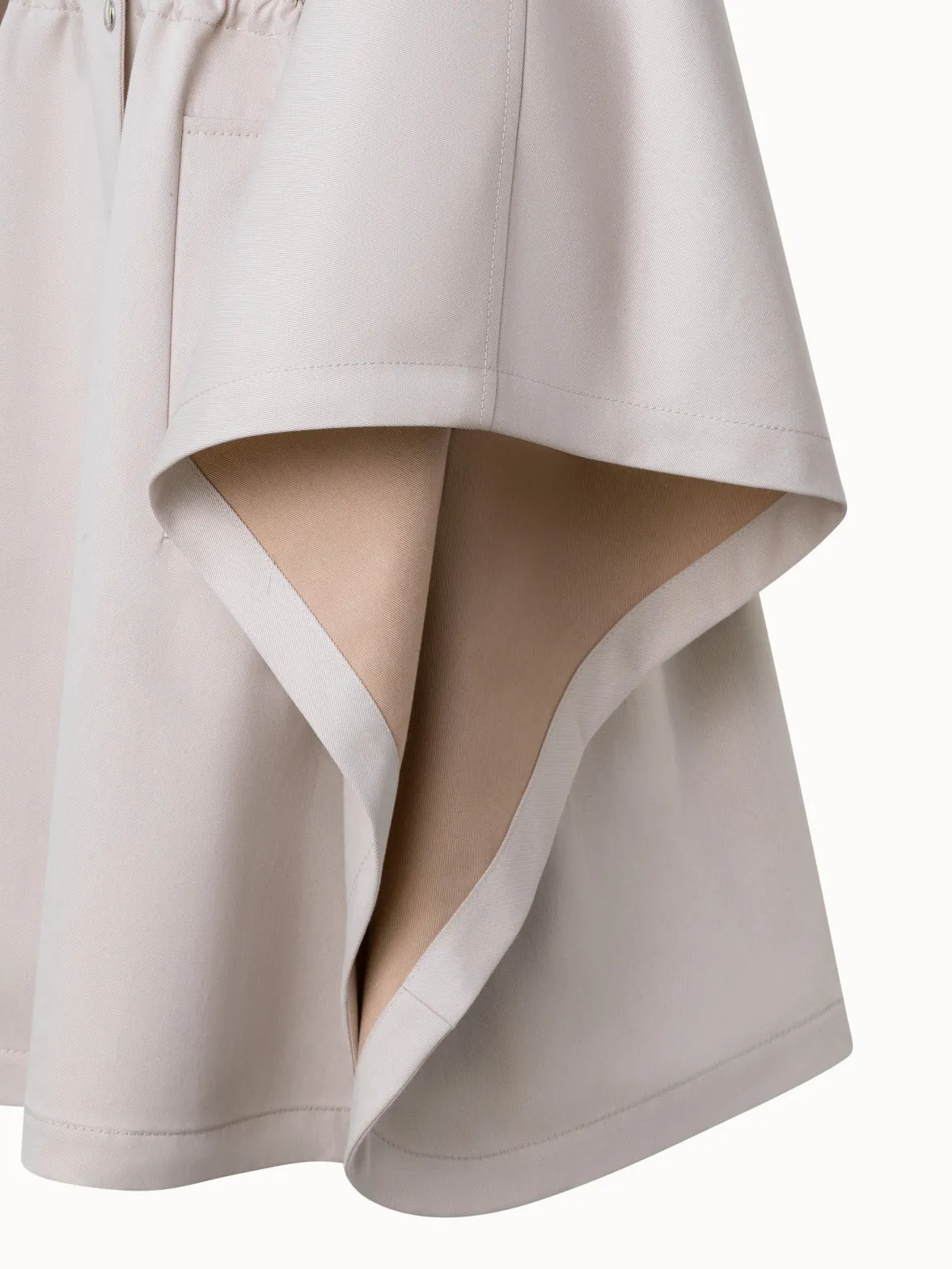 Wasserabweisender Cape-Mantel aus Baumwolle